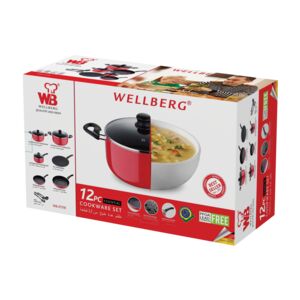 COOKWARE SET 12PCS PRESS ALU NS WELLBERG COOKWARE SET 12PCS PRESS ALU NS WELLBERG
